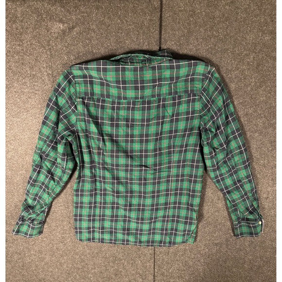 Tommy Hilfiger Men's Green Plaid Long Sleeve Button Up Shirt Size L - Picture 8 of 8